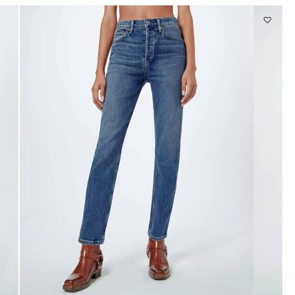 RE/DONE 70's High Rise Ankle Crop Jeans Size 26 NWOT Sample Piece - Picture 1 of 11